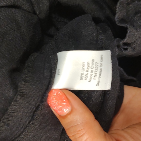 Linen wide leg high rise pants - Picture 5 of 5